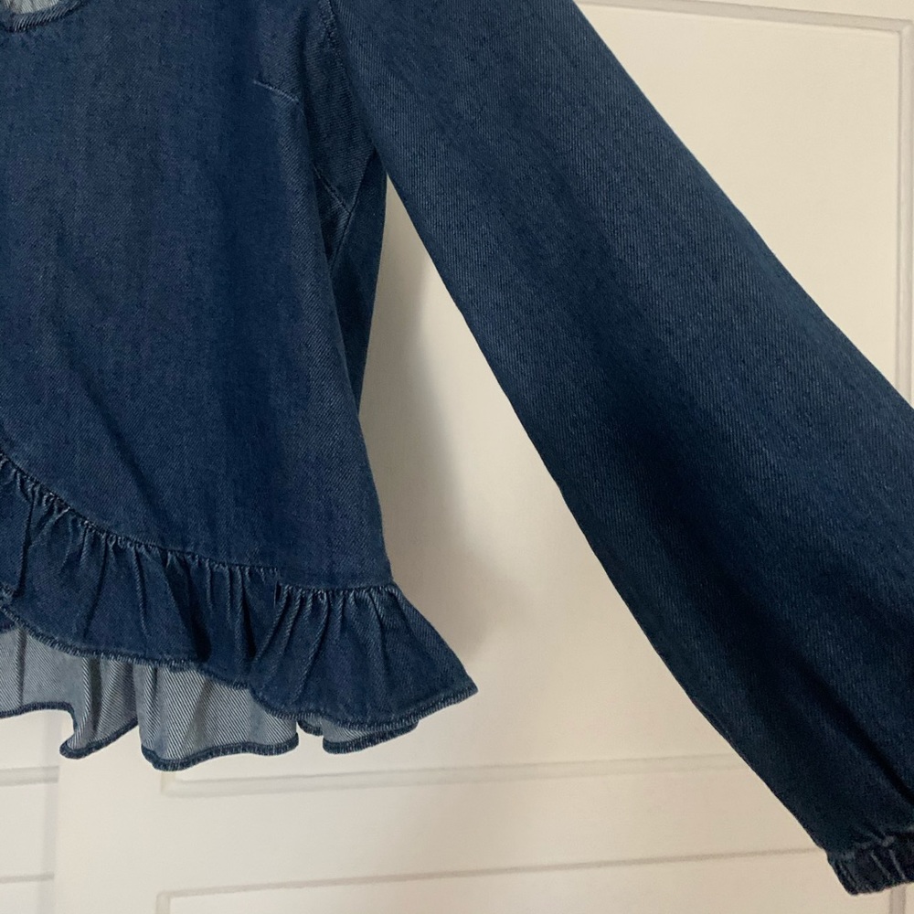 Denim Ruffle Top - Picture 12 of 12
